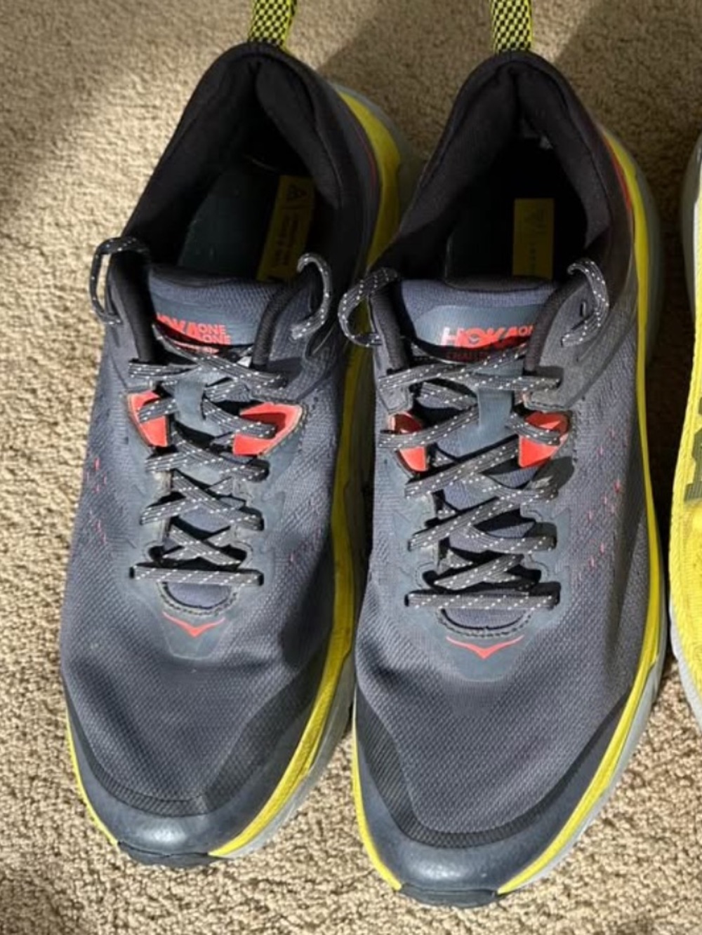 Hoka One One Men's Trail Shoes - Gray Pair